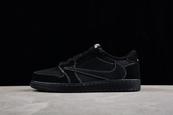 Travis Scott x Air Jordan 1 Low OG Triple Black - Image 4