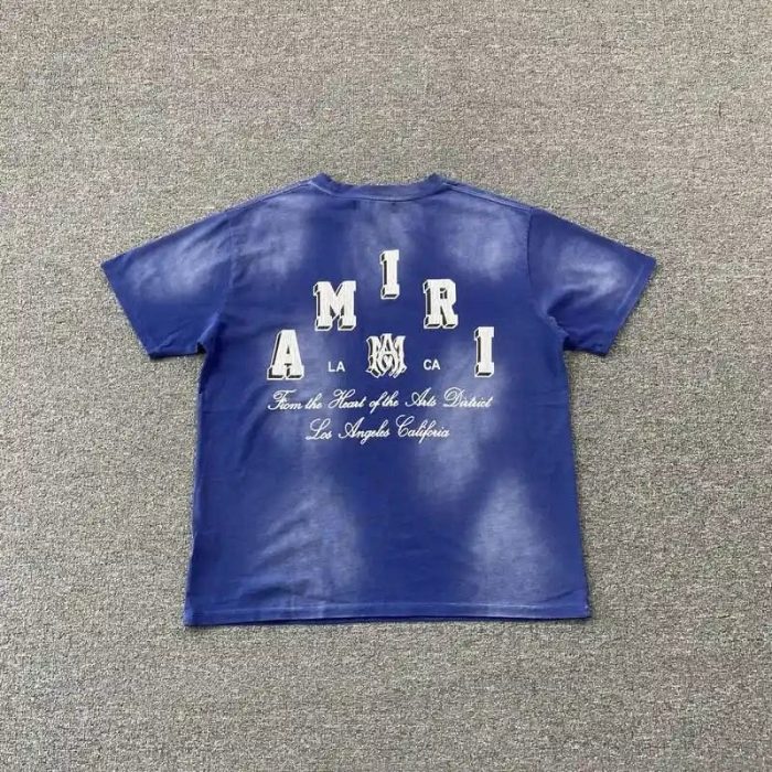 T-shirt Amiri Vintage Collegiate Blue - Image 3
