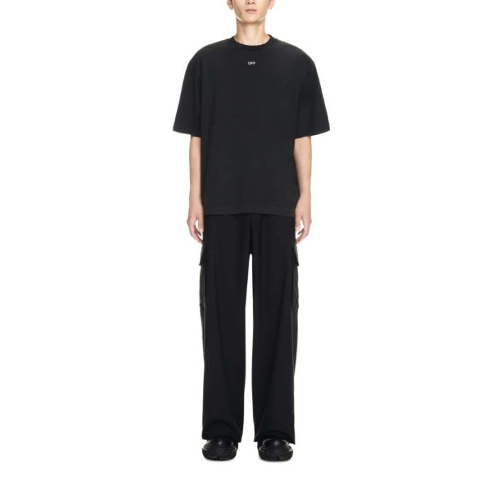 T-shirt Off-White S.Matthew Skate Tee with Off White Logo Black - Image 3