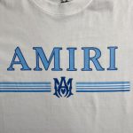 Amiri Bar Logo White/Blue T-Shirt - Image 3