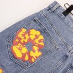 Denim Tears x Levi's x Offset Floral Print Jeans Light Blue - Image 3