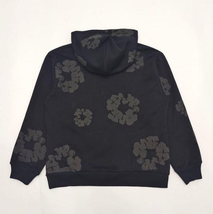 Hoodie Denim Tears Cotton Wreath Black Monochrome - Image 5
