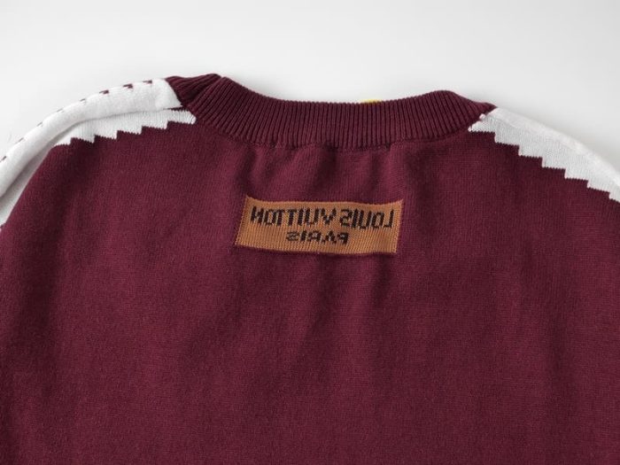 T-shirt Louis Vuitton Short-Sleeved Cotton Intarsia Crewneck - Image 9