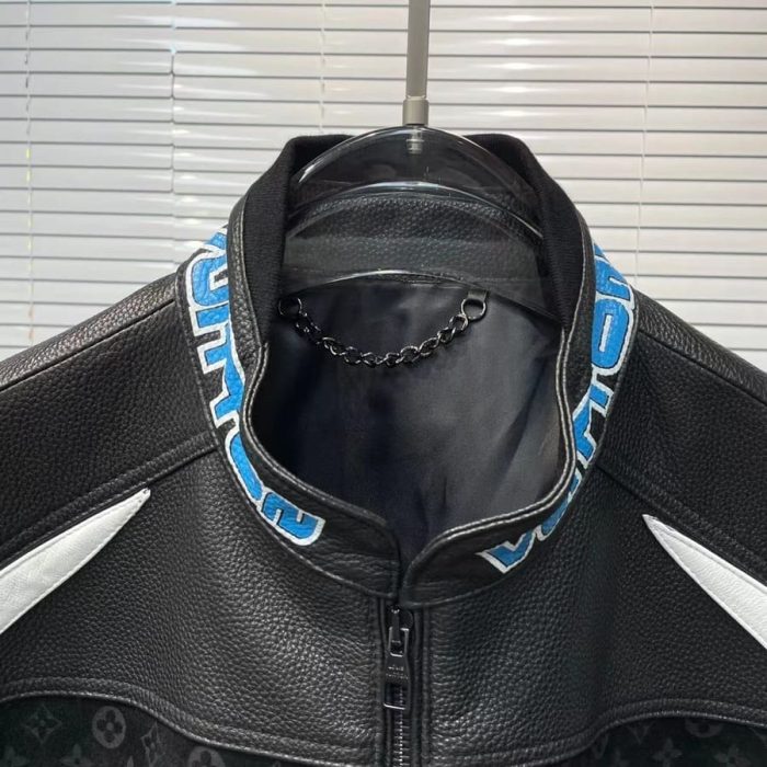 Jacket Louis Vuitton Leather Mix Biker - Image 6