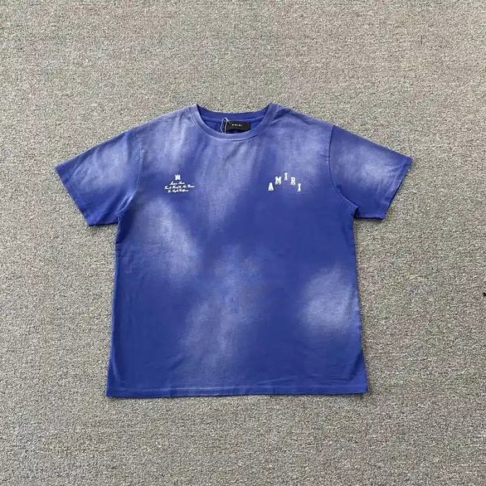 T-shirt Amiri Vintage Collegiate Blue - Image 4