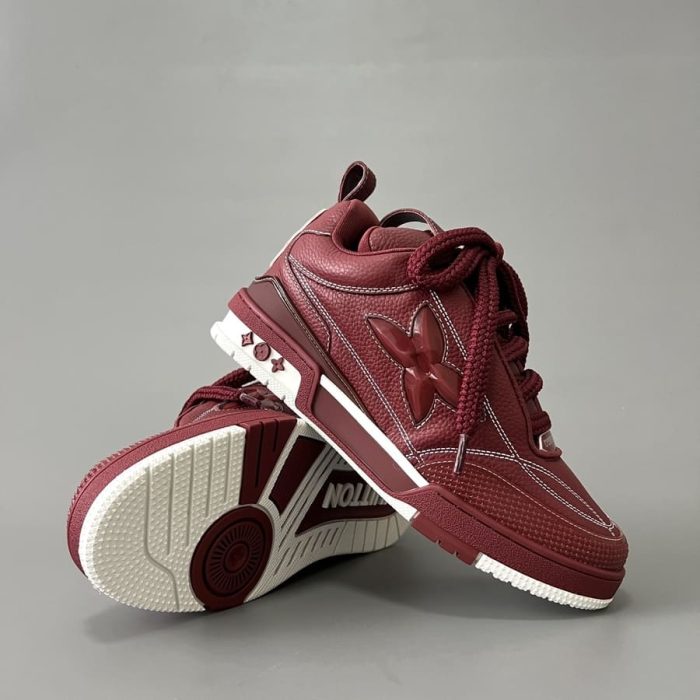 Louis Vuitton LV Skate Sneaker Bordeaux Red - Image 3