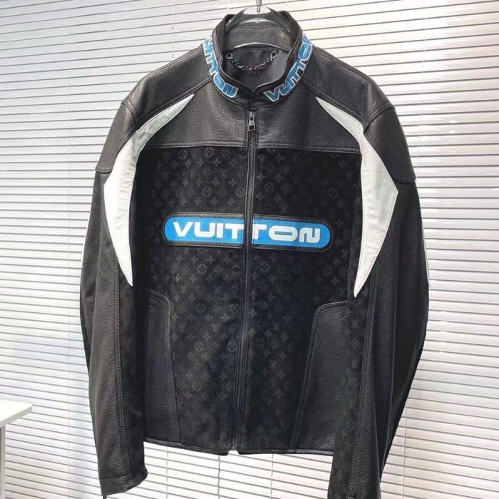 Jacket Louis Vuitton Leather Mix Biker - Image 2