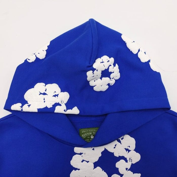 Hoodie Denim Tears The Cotton Wreath Blue - Image 4