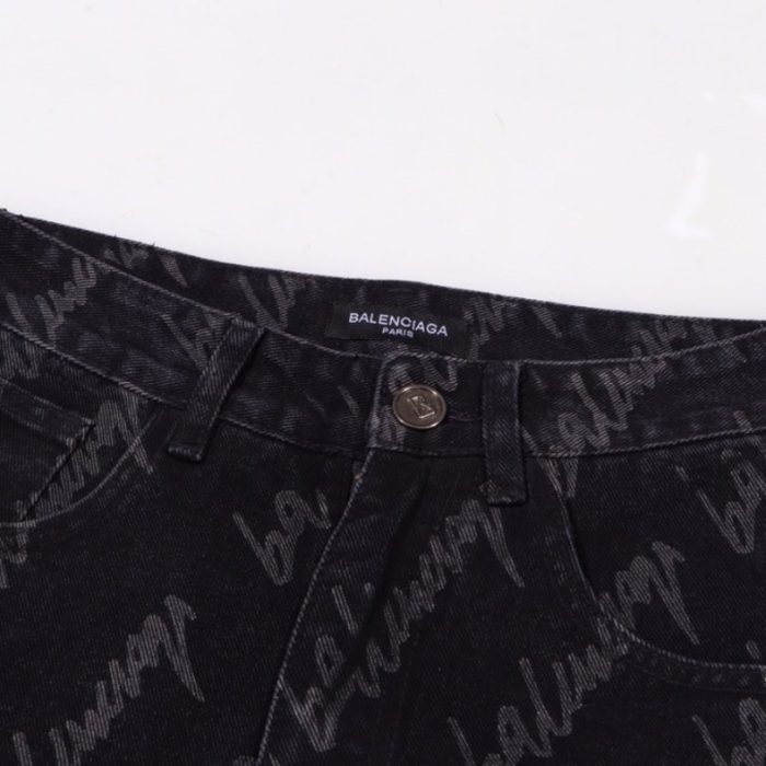 Jeans Balenciaga Script Black BL027 - Image 5