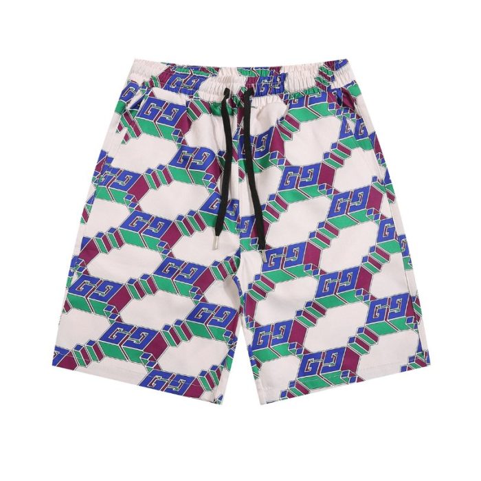 Set Gucci Multicolor GG Pattern Shirt and Shorts GC003 - Image 4