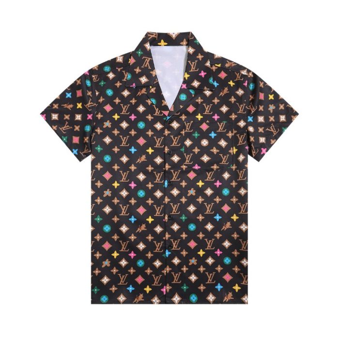 Set Louis Vuitton Monogram Multicolor Shirt and Shorts Set LV012 - Image 2