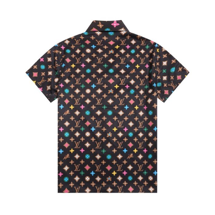 Set Louis Vuitton Monogram Multicolor Shirt and Shorts Set LV012 - Image 5