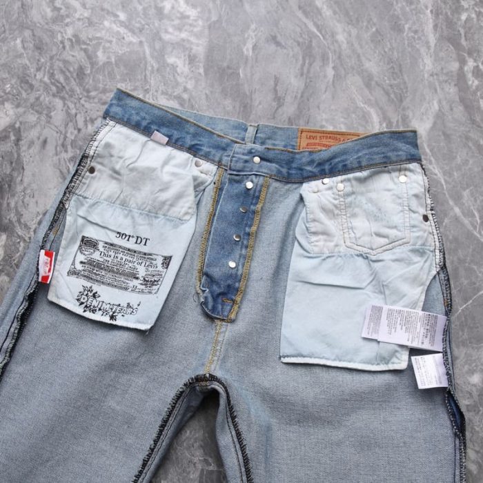 Denim Tears x Levi's Cotton Wreath Jeans Ligh Wash - Image 6
