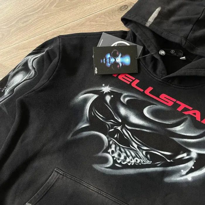Hoodie Hellstar Airbrushed Skull - Image 4