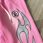 Hellstar Flame Sweatpants Pink/Silver - Image 4
