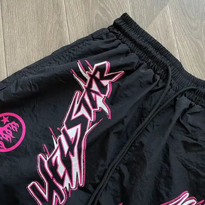Hellstar Waxed Nylon Athletic Shorts Black - Image 5