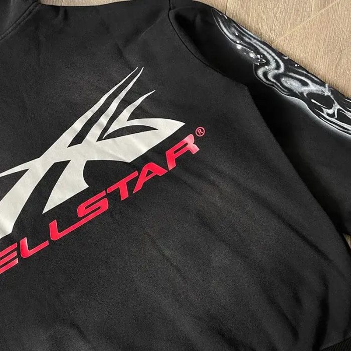 Hoodie Hellstar Airbrushed Skull - Image 7