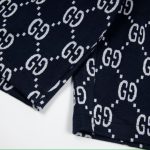 Shorts Gucci Monogram Stripe Navy GC056 - Image 9