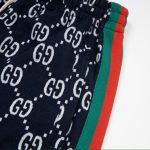 Shorts Gucci Monogram Stripe Navy GC056 - Image 6