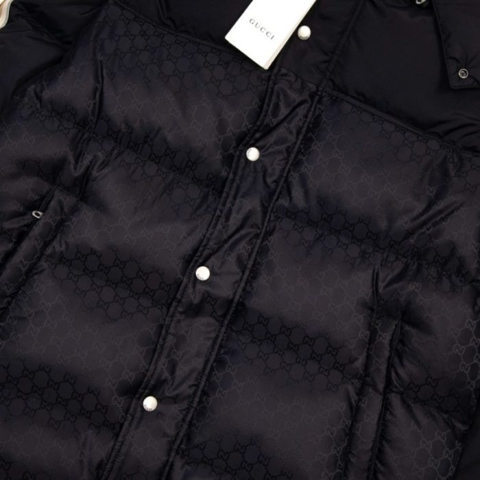 Jacket Gucci Puffer Monogram Black GC005 - Image 10