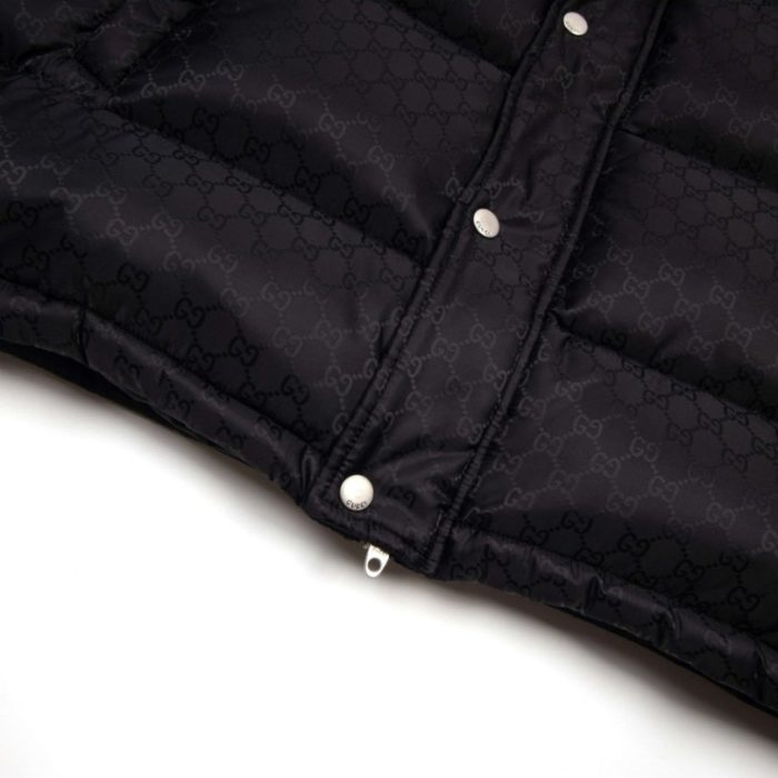 Jacket Gucci Puffer Monogram Black GC005 - Image 8