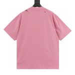 T-shirt Balenciaga Graphic Slogan Distressed Pink BL009 - Image 2