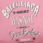 T-shirt Balenciaga Graphic Slogan Distressed Pink BL009 - Image 4