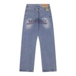 Jeans Balenciaga Logo Vintage Blue BL018 - Image 3