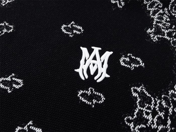 Amiri Bandana B-Ball Hoodie 'BlackGrey' - Image 4