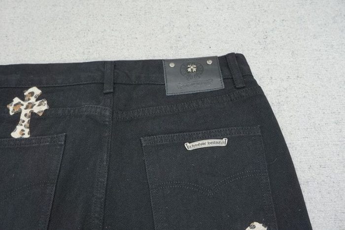 Jeans Chrome Hearts Green & Leopard Cross - Image 9