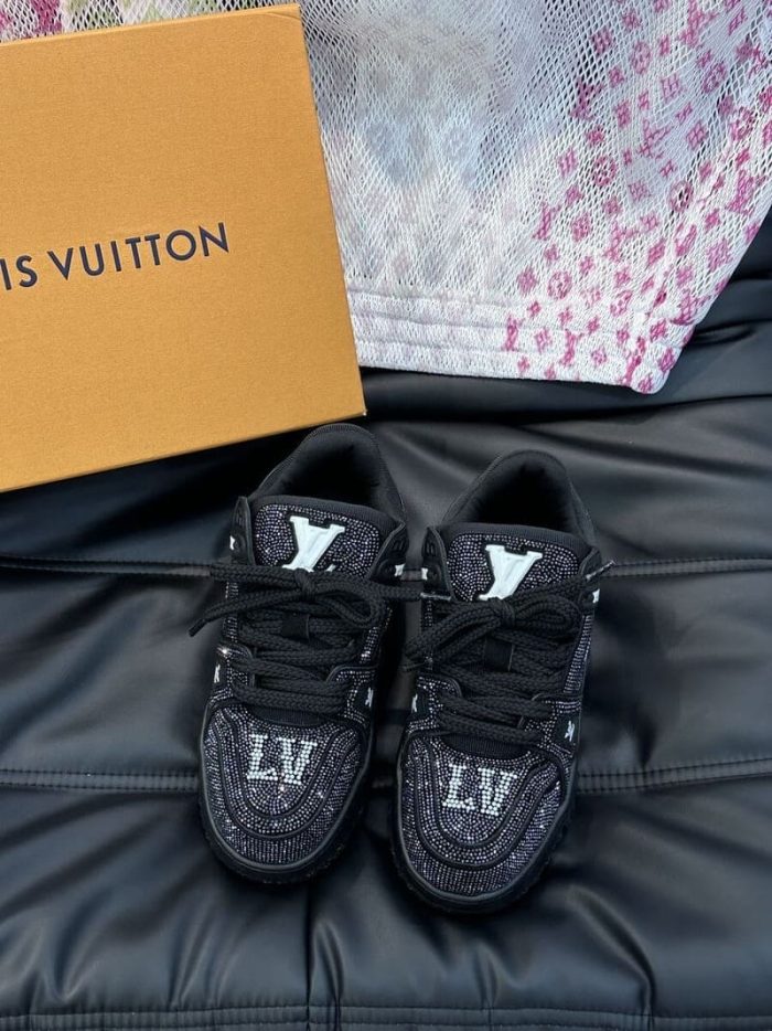 Louis Vuitton Black Crystal 'LV Trainer Maxi' - Image 2