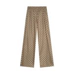 Pants Gucci Monogram Wide-Leg Beige GC053 - Image 4