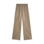 Pants Gucci Monogram Wide-Leg Beige GC053 - Image 2