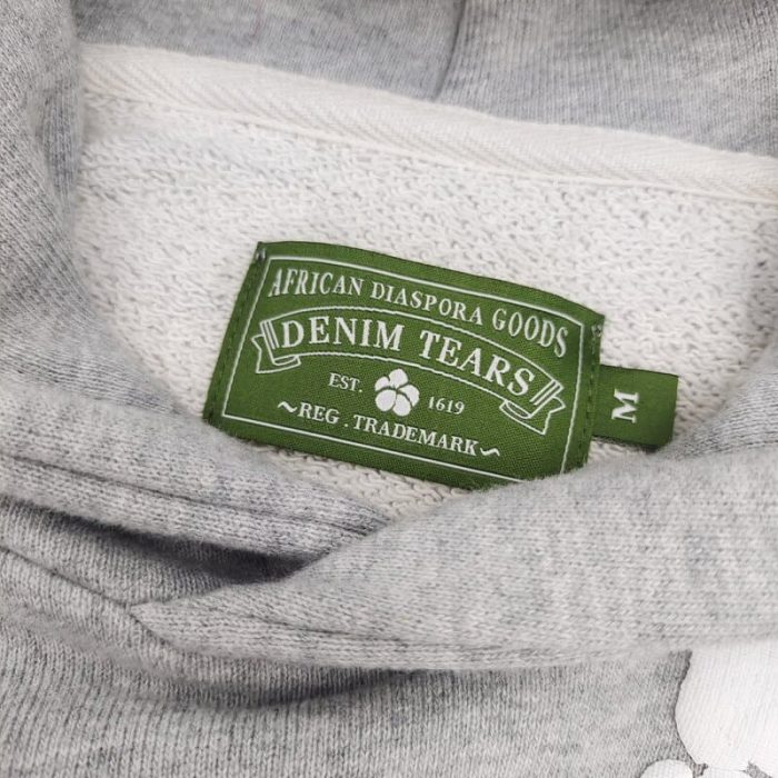 Hoodie Denim Tears The Cotton Wreath Grey - Image 6