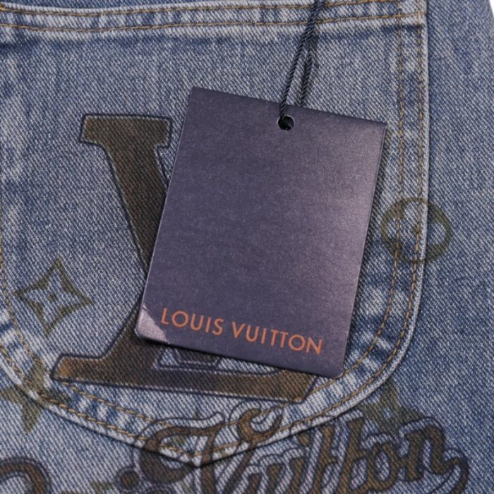 Jeans Louis Vuitton Faded Monogram Pocket Denim LV005 - Image 7