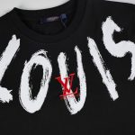 T-shirt Louis Vuitton Brushstroke Logo Black - Image 3