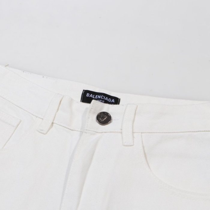 Jeans Balenciaga Logo Vintage White BL019 - Image 6
