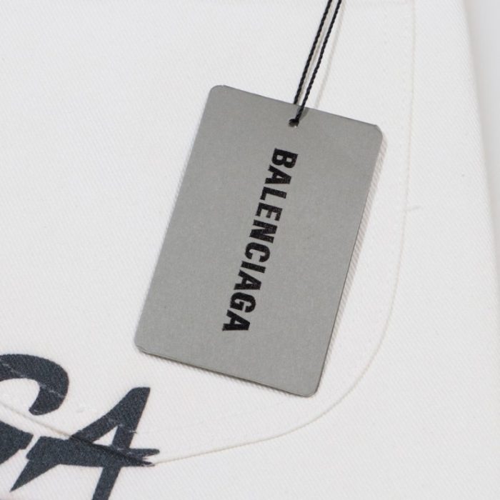 Jeans Balenciaga Logo Vintage White BL019 - Image 7