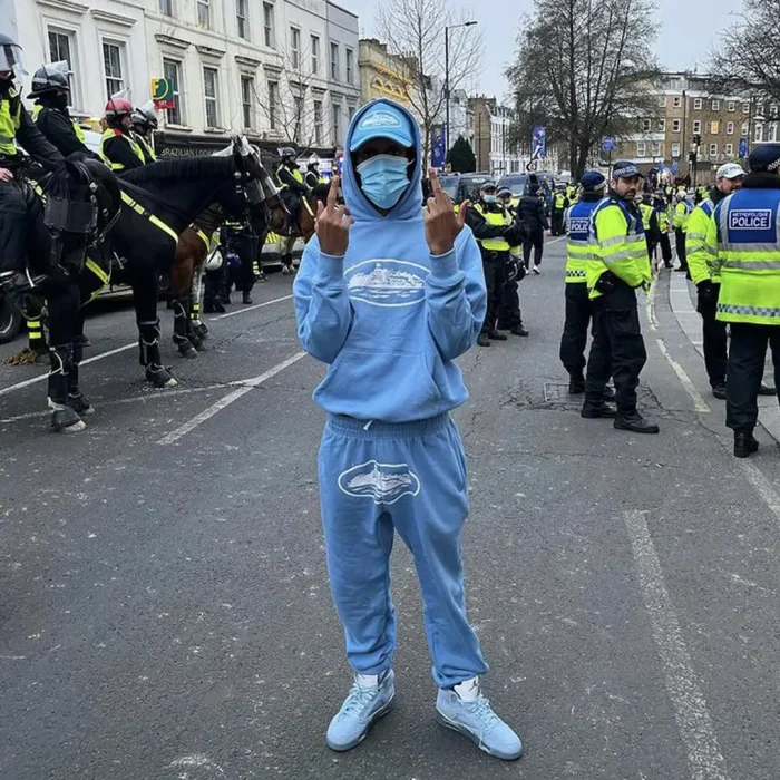 Corteiz Alcatraz Jogger Baby Blue - Image 3