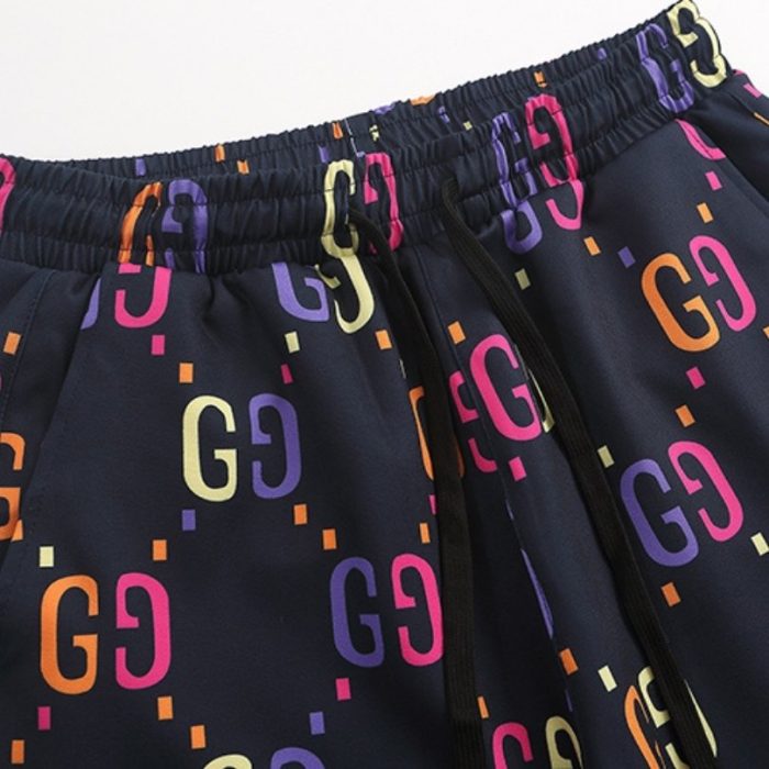 Shorts Gucci GG Multicolor Black Casual GC025 - Image 4