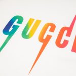 T-shirt Gucci Rainbow Logo White GC036 - Image 4