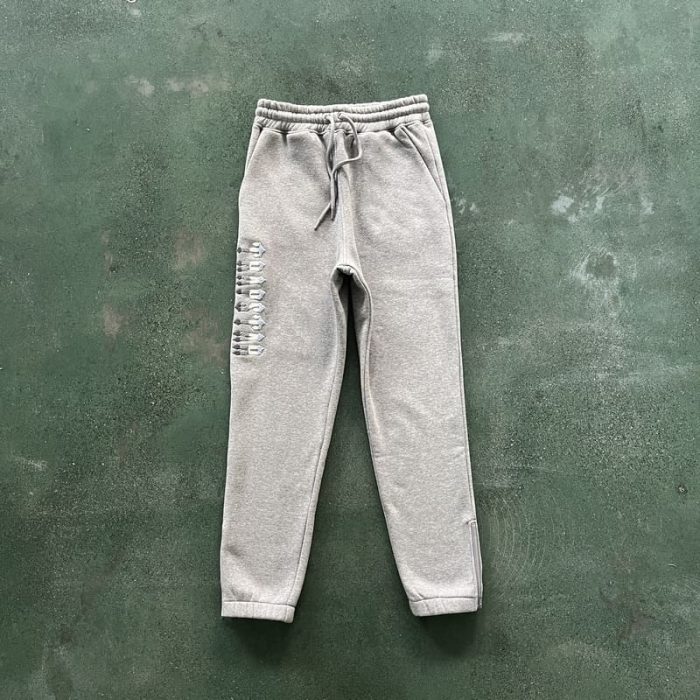 Set Trapstar Chenille Decoded 2.0 Hoodie Grey/Ice Blue - Image 3