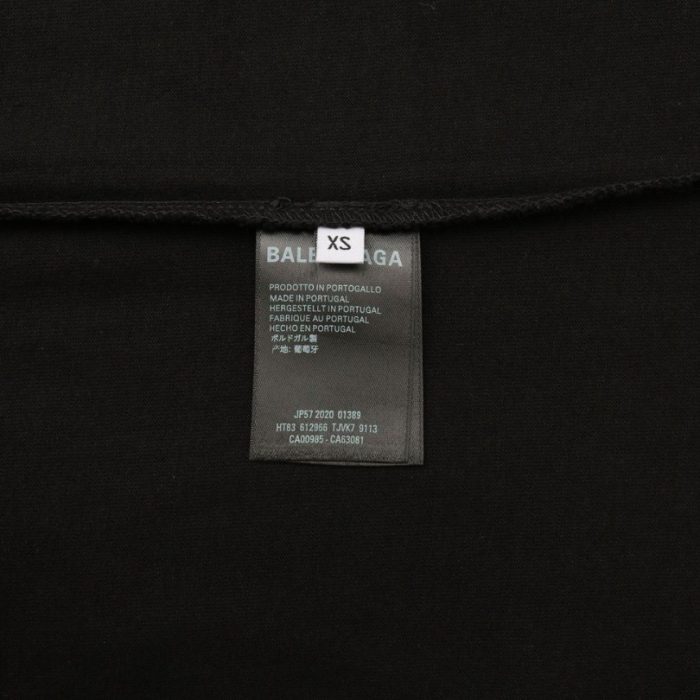 T-shirt Balenciaga Green Alien Face Black Oversized BL001 - Image 7