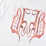 T-shirt Balenciaga BB Gothic Print White BL035 - Image 6