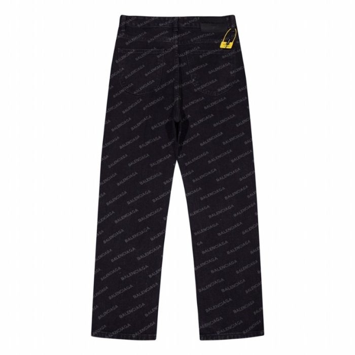 Jeans Balenciaga Monogram Black BL026 - Image 2