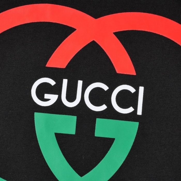 T-shirt Gucci Interlocking Logo Black GC013 - Image 4