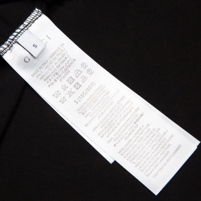 T-shirt Gucci Distressed Logo Black GC046 - Image 9
