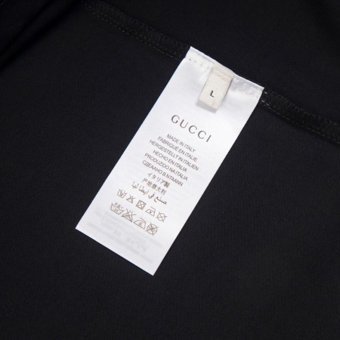 T-shirt Gucci Rainbow Logo Black GC035 - Image 8