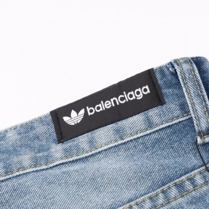 Jeans Balenciaga Striped Blue Denim BL031 - Image 6