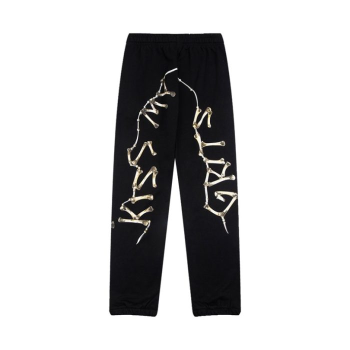 Pants Denim Tears Wishbone Skeleton Print Black - Image 2